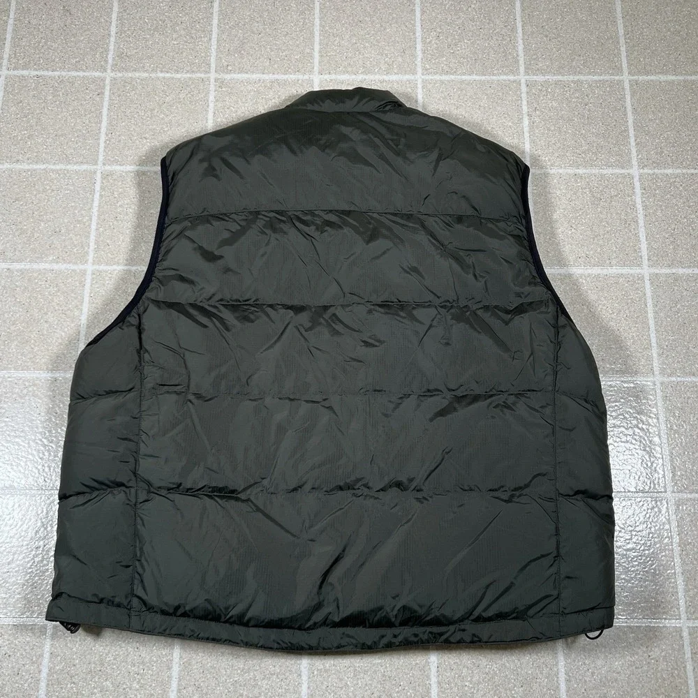 Vintage Eddie Bauer Men's Goose Down Puffer Vest Size 2XL Olive Military Green
